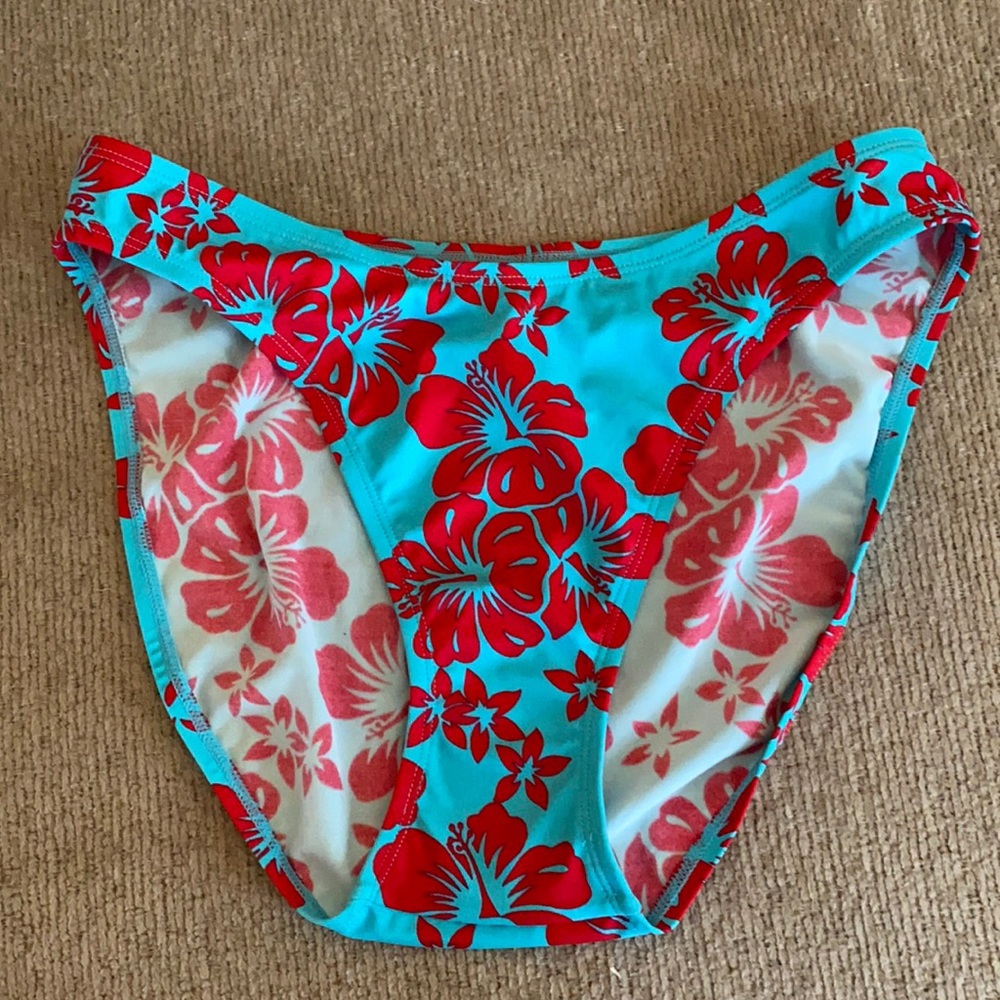 Red  aqua bikini bottoms Victoria’s Secret